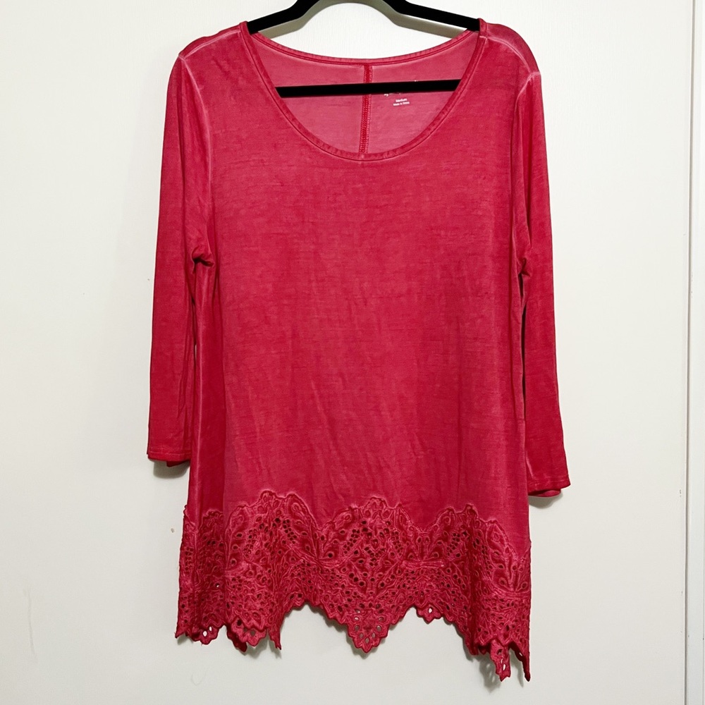 Soft Surroundings Pink T-shirt Tunic M